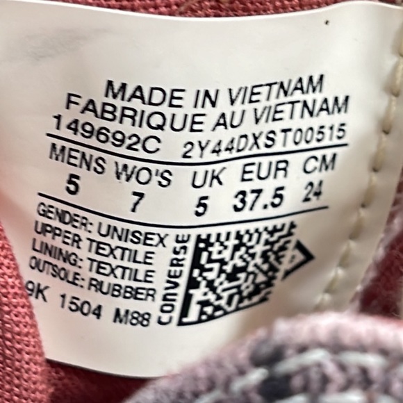 Converse x Missoni Women's Size 7 Chuck Taylor All Star Low Canvas Sneakers - Picture 8 of 8